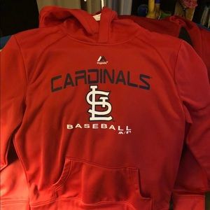 St Louis Cardinals hoodie, boys size L. NWOT
